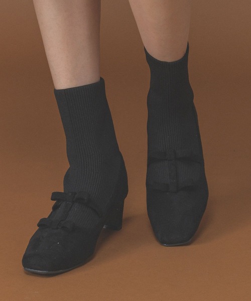 3.3 Field Trip （3.3フィールドトリップ）の「3.3 Field Trip／リボンニットブーツ（ブーツ・レディース・その他1/ブラウン/ブラック・MEDIUM/LARGE/SMALL/X-LARGE）」の2枚目の写真