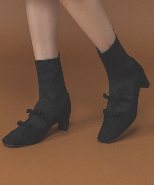 3.3 Field Trip （3.3フィールドトリップ）の「3.3 Field Trip／リボンニットブーツ（ブーツ・レディース・その他1/ブラウン/ブラック・MEDIUM/LARGE/SMALL/X-LARGE）」の8枚目の写真