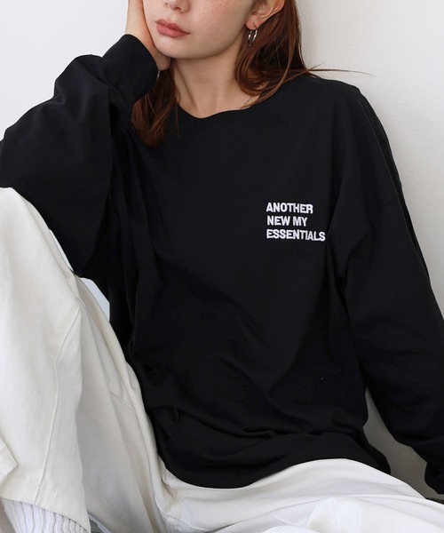 セール】ANMEエンブロイダリーロゴ長袖Tシャツ（Tシャツ/カットソー