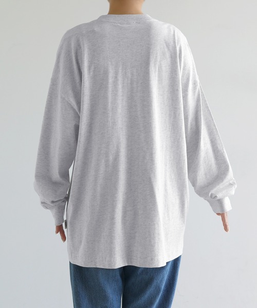 ANME（アンメ）の「ANMEエンブロイダリーロゴ長袖Tシャツ（Tシャツ/カットソー・レディース・オートミール/オフホワイト/ブラック・S/M/L）」の9枚目の写真