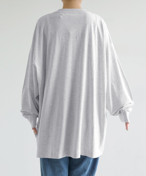 ANME（アンメ）の「ANMEエンブロイダリーロゴ長袖Tシャツ（Tシャツ/カットソー・レディース・オートミール/オフホワイト/ブラック・S/M/L）」の12枚目の写真