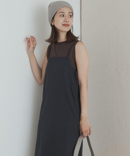 URBAN RESEARCH DOORS（アーバンリサーチドアーズ）の「バックVストレートキャミワンピース（ワンピース・レディース・ネイビー/ブラック・MEDIUM）」の3枚目の写真
