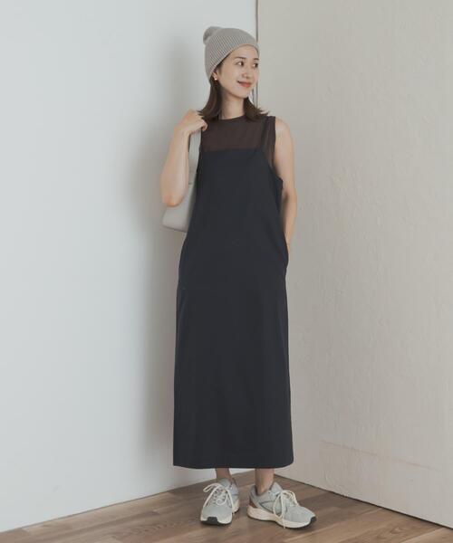 URBAN RESEARCH DOORS（アーバンリサーチドアーズ）の「バックVストレートキャミワンピース（ワンピース・レディース・ネイビー/ブラック・MEDIUM）」の8枚目の写真