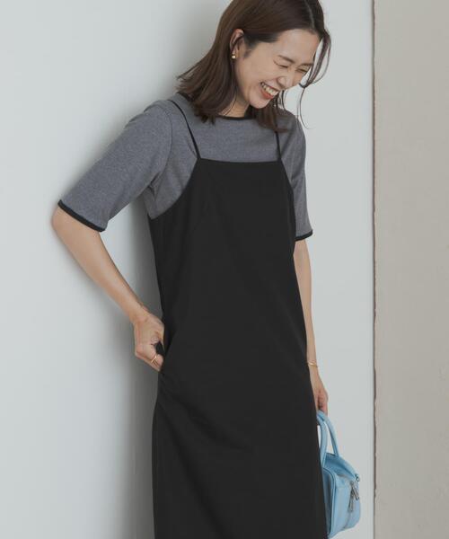URBAN RESEARCH DOORS（アーバンリサーチドアーズ）の「バックVストレートキャミワンピース（ワンピース・レディース・ネイビー/ブラック・MEDIUM）」の17枚目の写真