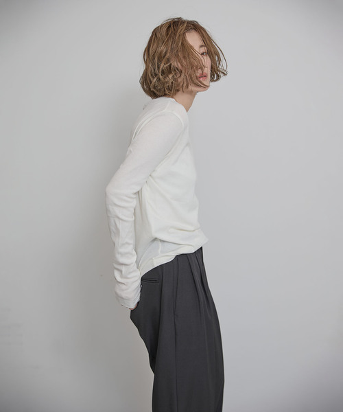 OUTDOOR PRODUCTS（アウトドアプロダクツ）の「追加7 シアーリブルーズロンTEE（Tシャツ/カットソー・レディース・ボルドー/グリーン/ホワイト・FREE）」の4枚目の写真