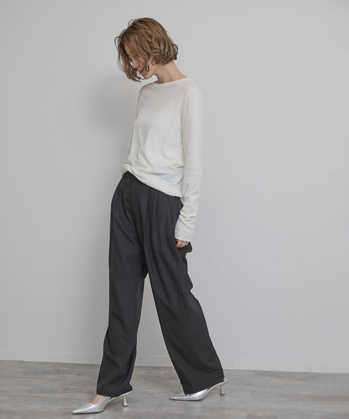 OUTDOOR PRODUCTS（アウトドアプロダクツ）の「追加7 シアーリブルーズロンTEE（Tシャツ/カットソー・レディース・ボルドー/グリーン/ホワイト・FREE）」の8枚目の写真