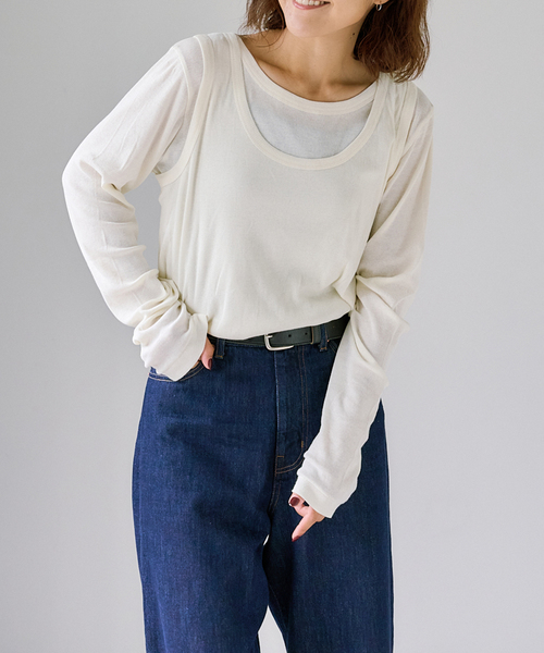 OUTDOOR PRODUCTS（アウトドアプロダクツ）の「追加7 シアーリブルーズロンTEE（Tシャツ/カットソー・レディース・ボルドー/グリーン/ホワイト・FREE）」の11枚目の写真