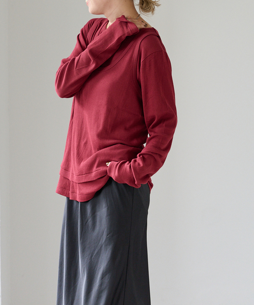 OUTDOOR PRODUCTS（アウトドアプロダクツ）の「追加7 シアーリブルーズロンTEE（Tシャツ/カットソー・レディース・ボルドー/グリーン/ホワイト・FREE）」の17枚目の写真