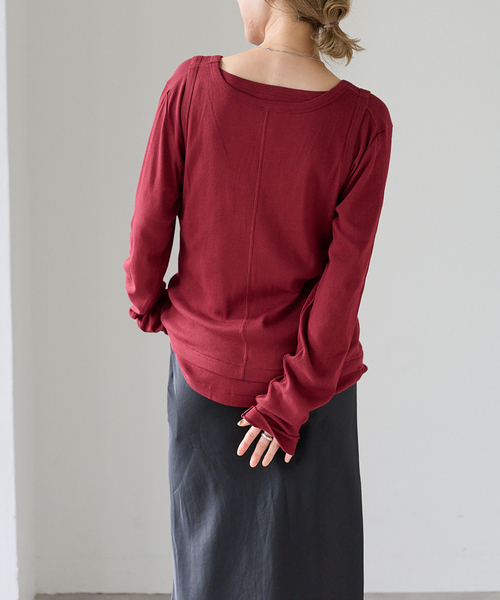 OUTDOOR PRODUCTS（アウトドアプロダクツ）の「追加7 シアーリブルーズロンTEE（Tシャツ/カットソー・レディース・ボルドー/グリーン/ホワイト・FREE）」の20枚目の写真