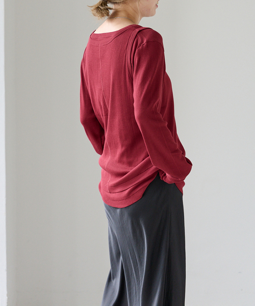 OUTDOOR PRODUCTS（アウトドアプロダクツ）の「追加7 シアーリブルーズロンTEE（Tシャツ/カットソー・レディース・ボルドー/グリーン/ホワイト・FREE）」の21枚目の写真