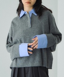 VICKY | シャツカラーポロニットプルオーバー≪手洗い可能≫(ニット/セーター)