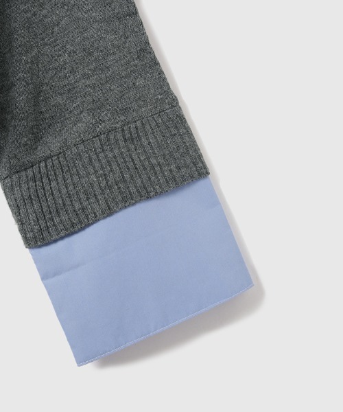 VICKY（ビッキー）の「シャツカラーポロニットプルオーバー≪手洗い可能≫（ニット/セーター・レディース・ブラック/ベージュ/ダークグレー・M）」の9枚目の写真