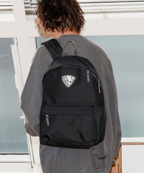 No Rain No Rainbow(ノーレインノーレインボー)の「mko13100-NR mini backpack with pick patch リュック(NR25W-32)(バックパック/リュック・メンズ・ブラック・FREE)」の1枚目の写真