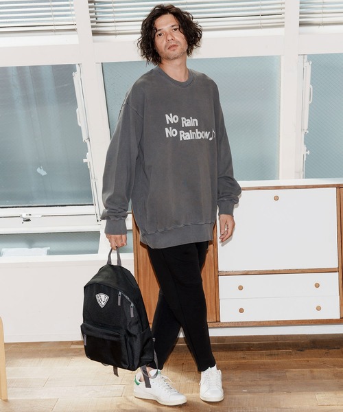 No Rain No Rainbow(ノーレインノーレインボー)の「mko13100-NR mini backpack with pick patch リュック(NR25W-32)(バックパック/リュック・メンズ・ブラック・FREE)」の6枚目の写真