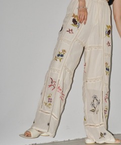 TODAYFUL/トゥデイフル】Embroidery Patchwork Trousers/エン