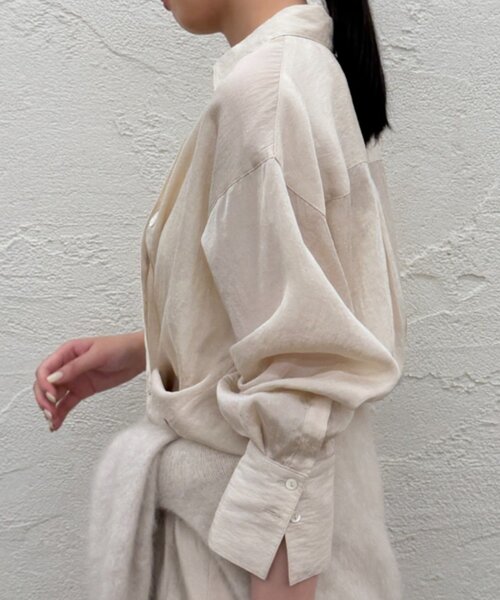 LOUNGEDRESS（ラウンジドレス）の「とろみシャツ（シャツ/ブラウス・レディース・ブラック/ブラウン/アイボリー・FREE）」の15枚目の写真