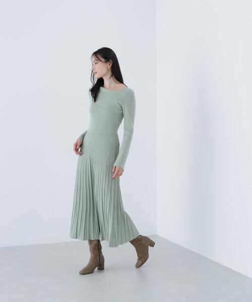 ◇アシメネックニットワンピース（ワンピース）｜NATURAL BEAUTY BASIC