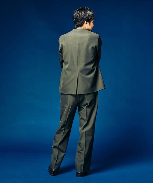 417 EDIFICE（フォーワンセブンエディフィス）の「”4WAYストレッチ” ノーカラージャケット（テーラードジャケット・メンズ・ブラウン/カーキ/ブラック・LARGE/MEDIUM/SMALL）」の7枚目の写真