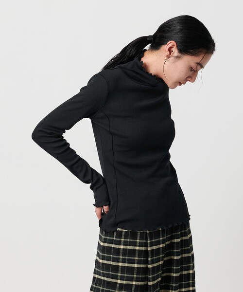BEAUTY&YOUTH UNITED ARROWS(ビューティーアンドユースユナイテッドアローズ)の「ポリエステルコットンテレコ メロータートルネック カットソー(Tシャツ/カットソー・レディース・ライム/ブラック/ナチュラル/オフホワイト/ライトブルー・FREE)」の15枚目の写真