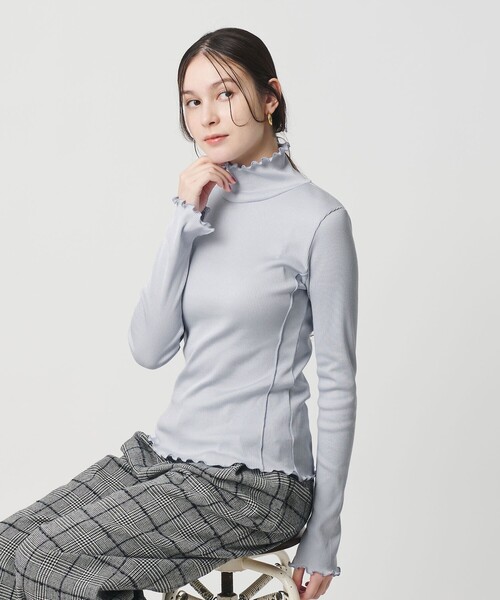BEAUTY&YOUTH UNITED ARROWS(ビューティーアンドユースユナイテッドアローズ)の「ポリエステルコットンテレコ メロータートルネック カットソー(Tシャツ/カットソー・レディース・ライム/ブラック/ナチュラル/オフホワイト/ライトブルー・FREE)」の17枚目の写真