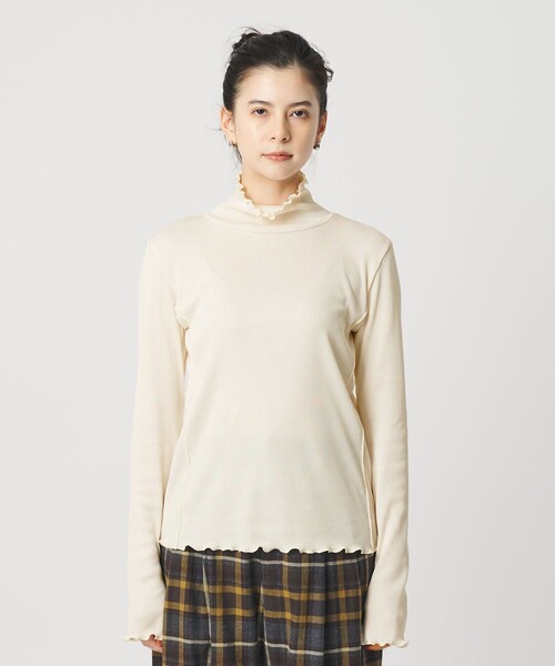 BEAUTY&YOUTH UNITED ARROWS(ビューティーアンドユースユナイテッドアローズ)の「ポリエステルコットンテレコ メロータートルネック カットソー(Tシャツ/カットソー・レディース・ライム/ブラック/ナチュラル/オフホワイト/ライトブルー・FREE)」の18枚目の写真