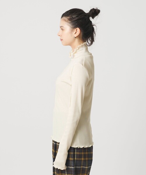 BEAUTY&YOUTH UNITED ARROWS(ビューティーアンドユースユナイテッドアローズ)の「ポリエステルコットンテレコ メロータートルネック カットソー(Tシャツ/カットソー・レディース・ライム/ブラック/ナチュラル/オフホワイト/ライトブルー・FREE)」の19枚目の写真
