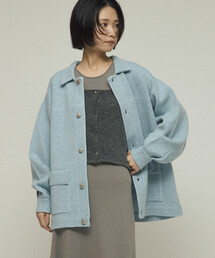 Firsthand | Firsthand/ファーストハンド オーバーサイズ ウール混 ニット カバーオール / 配色ステッチ(ブルゾン)