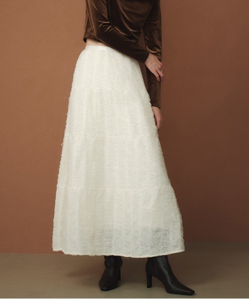 エンブロイダリーシアーチュールスカート（スカート）｜anuans（ア