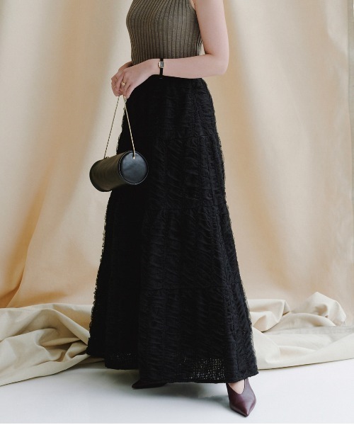 エンブロイダリーシアーチュールスカート（スカート）｜anuans（ア