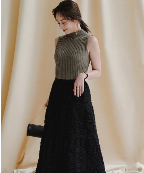 エンブロイダリーシアーチュールスカート（スカート）｜anuans（ア