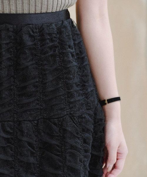 【新品タグ付】エンブロイダリーシアーチュールスカート/anuans エンブロイダリーシアーチュールスカート