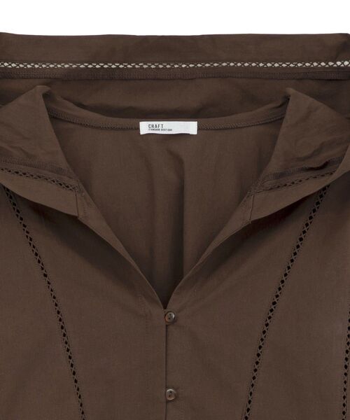 CRAFT STANDARD BOUTIQUE（クラフトスタンダードブティック）の「梯子レースフード付きブラウス（シャツ/ブラウス・レディース・ブラウン/ホワイト/チャコールグレー・FREE）」の16枚目の写真