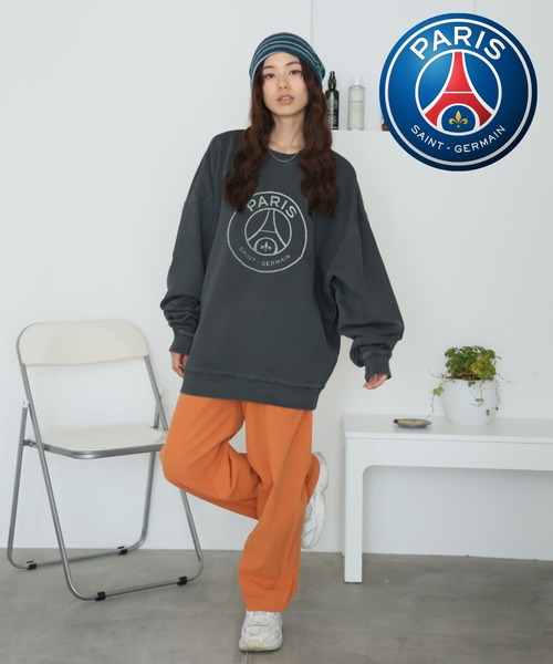 PARIS SAINT-GERMAIN(パリサンジェルマン)の「Paris Saint-Germain ピグメントトレーナー(スウェット・レディース・スミクロ/ブラック系その他・M/L/XL)」の5枚目の写真