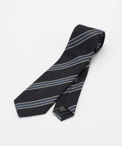 EDIFICE（エディフィス）の「Holliday & Brown(ホリデー & ブラウン)  ダブル ストライプ タイ（ネクタイ・メンズ・ブラック系その他/ボルドー・FREE）」の3枚目の写真