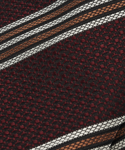 EDIFICE（エディフィス）の「Holliday & Brown(ホリデー & ブラウン)  ダブル ストライプ タイ（ネクタイ・メンズ・ブラック系その他/ボルドー・FREE）」の7枚目の写真