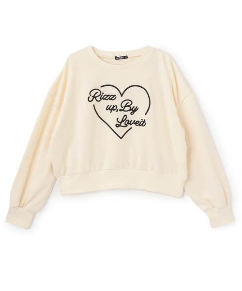 by LOVEiT（バイラビット）の「ハートロゴプルオーバー（スウェット・キッズ・ブルー/アイボリー/チャコール・140cm/120cm/130cm/150cm/160cm）」の2枚目の写真