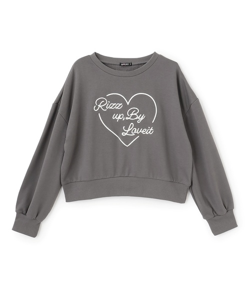 by LOVEiT（バイラビット）の「ハートロゴプルオーバー（スウェット・キッズ・ブルー/アイボリー/チャコール・140cm/120cm/130cm/150cm/160cm）」の7枚目の写真