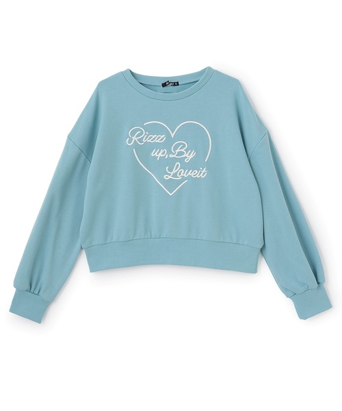 by LOVEiT（バイラビット）の「ハートロゴプルオーバー（スウェット・キッズ・ブルー/アイボリー/チャコール・140cm/120cm/130cm/150cm/160cm）」の8枚目の写真