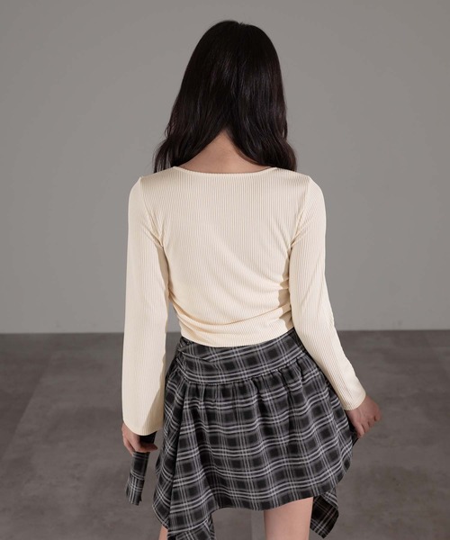 apres jour mignon(アプレジュールミニョン)の「ボレロ風トップス(Tシャツ/カットソー・レディース・ブラウン系その他/アイボリー/ブラック・X-LARGE/フリー)」の22枚目の写真