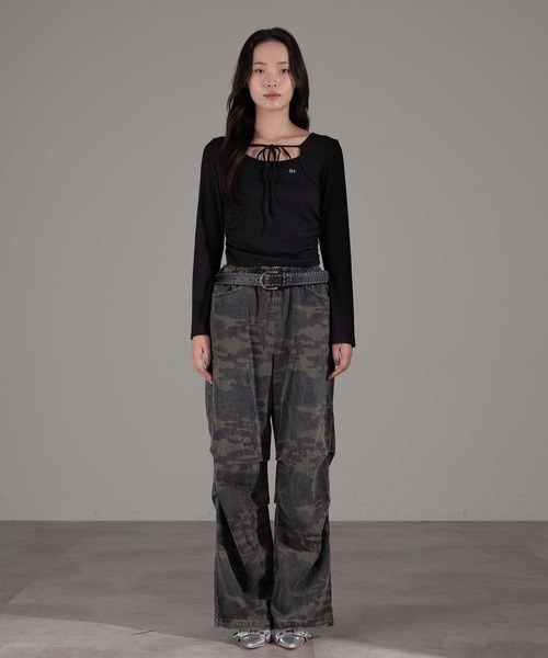 apres jour mignon(アプレジュールミニョン)の「ボレロ風トップス(Tシャツ/カットソー・レディース・ブラウン系その他/アイボリー/ブラック・X-LARGE/フリー)」の21枚目の写真