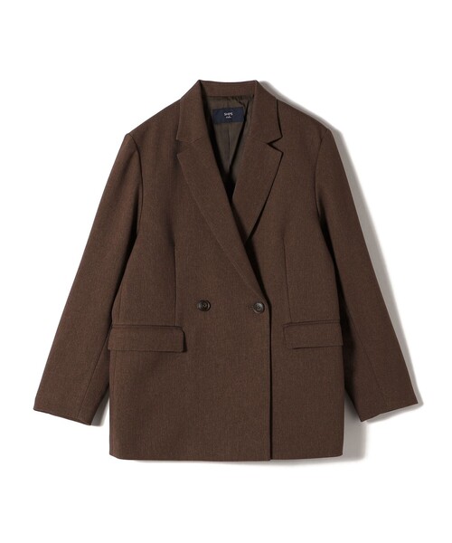 ウールライクダブルジャケット/セットアップ可 セットアップ可】ウールライク ダブルブレストジャケット
