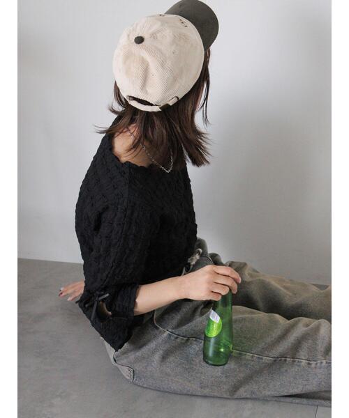 ehka sopo（エヘカソポ）の「ウォッシュ加工コーデュロイキャップ（ハット・レディース・ブラック/グレー/ベージュ・F）」の17枚目の写真