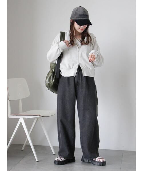 ehka sopo（エヘカソポ）の「ウォッシュ加工コーデュロイキャップ（ハット・レディース・ブラック/グレー/ベージュ・F）」の22枚目の写真