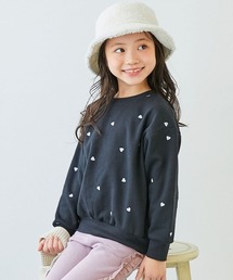 devirock（デビロック）の「ハート総柄 裏起毛トレーナー（スウェット・キッズ）」