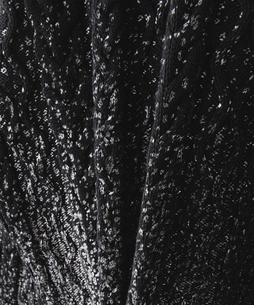 CLEL（クレイル）の「【CLEL】Foil Print Cable Crew Neck Knit / 箔