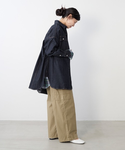 Healthy denim(ヘルシーデニム)の「【Healthy DENIM】デニムビックシャツ-Almond Super big Shirt(シャツ/ブラウス・レディース・インディゴブルー・0)」の11枚目の写真