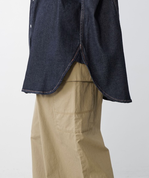 Healthy denim(ヘルシーデニム)の「【Healthy DENIM】デニムビックシャツ-Almond Super big Shirt(シャツ/ブラウス・レディース・インディゴブルー・0)」の19枚目の写真