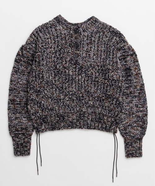 MAISON SPECIAL（メゾンスペシャル）の「2way Neck Melange Knit Pullover / 2WAYネックメランジニット（ニット/セーター・レディース・ブラック/ブルー/レッド・FREE）」の10枚目の写真