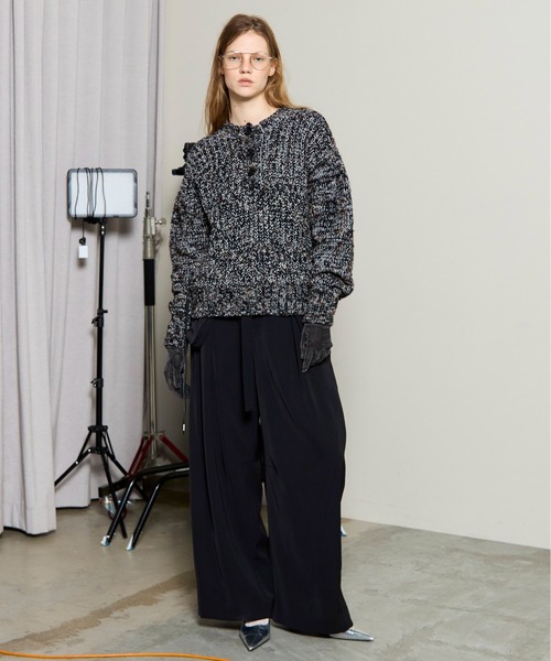 MAISON SPECIAL ニット　黒 MAISON SPECIAL（メゾンスペシャル） ニット セーター Multiway Off