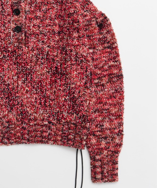 MAISON SPECIAL（メゾンスペシャル）の「2way Neck Melange Knit Pullover / 2WAYネックメランジニット（ニット/セーター・レディース・ブラック/ブルー/レッド・FREE）」の13枚目の写真